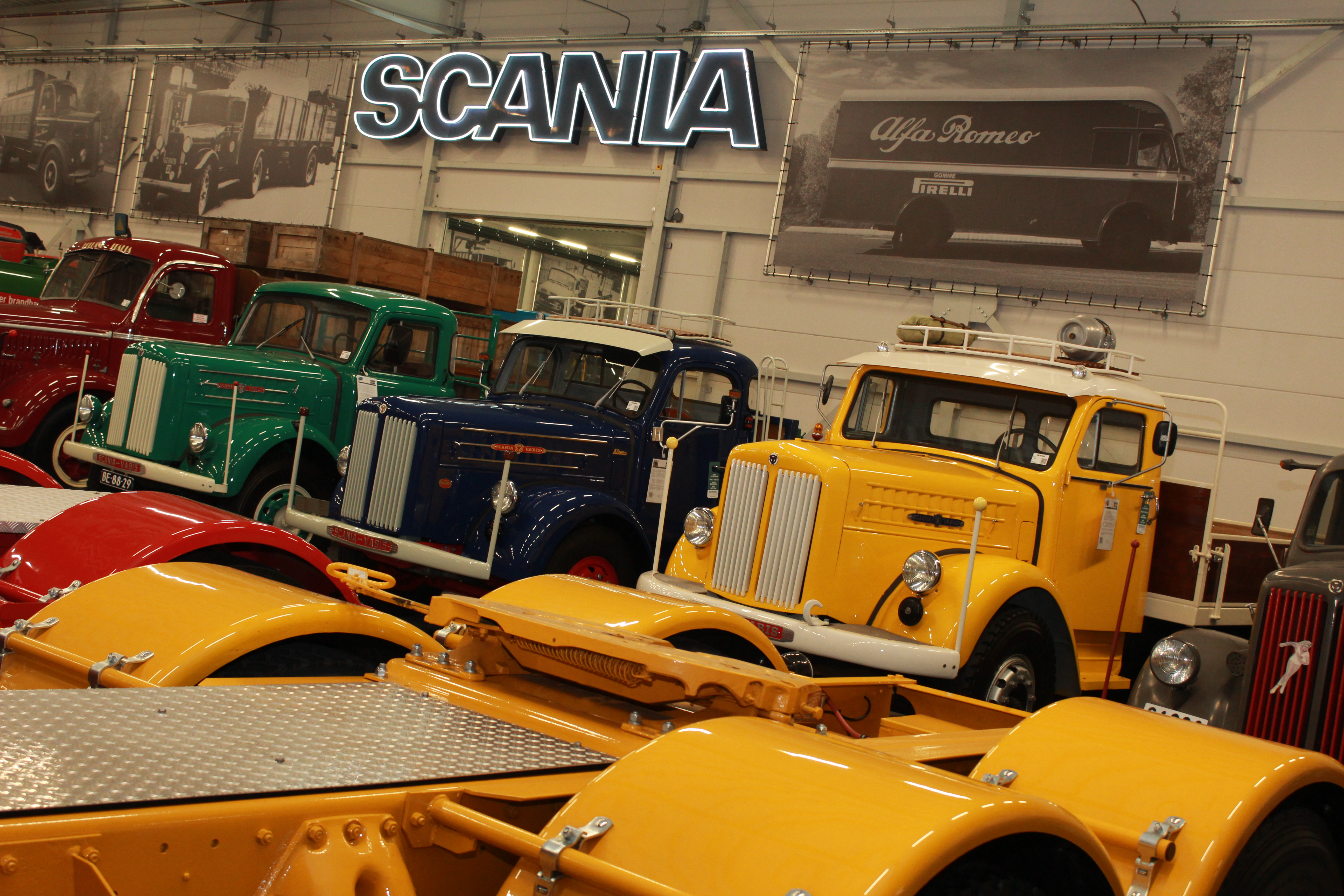 Het museum heeft ook een mooie collectie vrachtwagens.